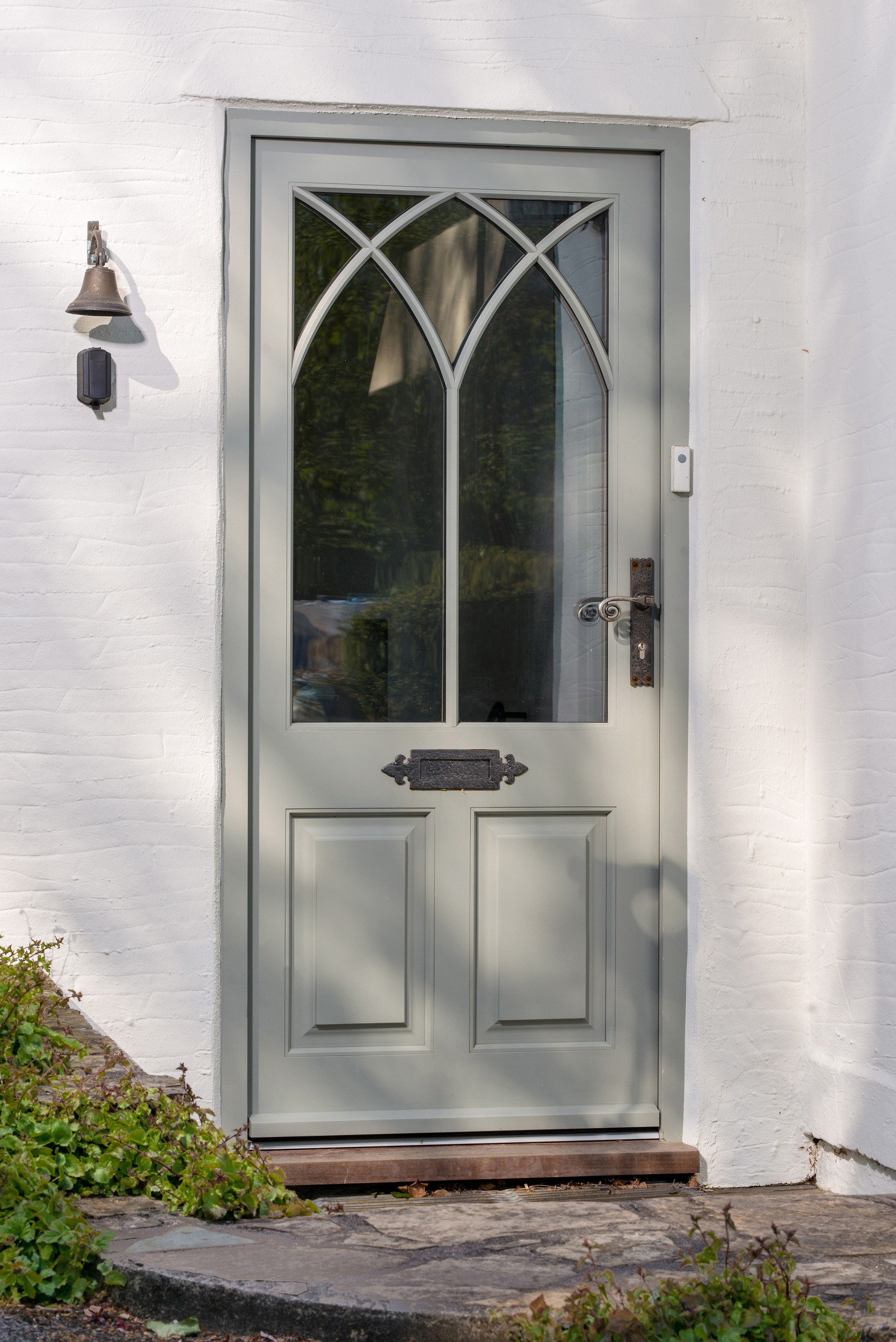 front view of timber front doors