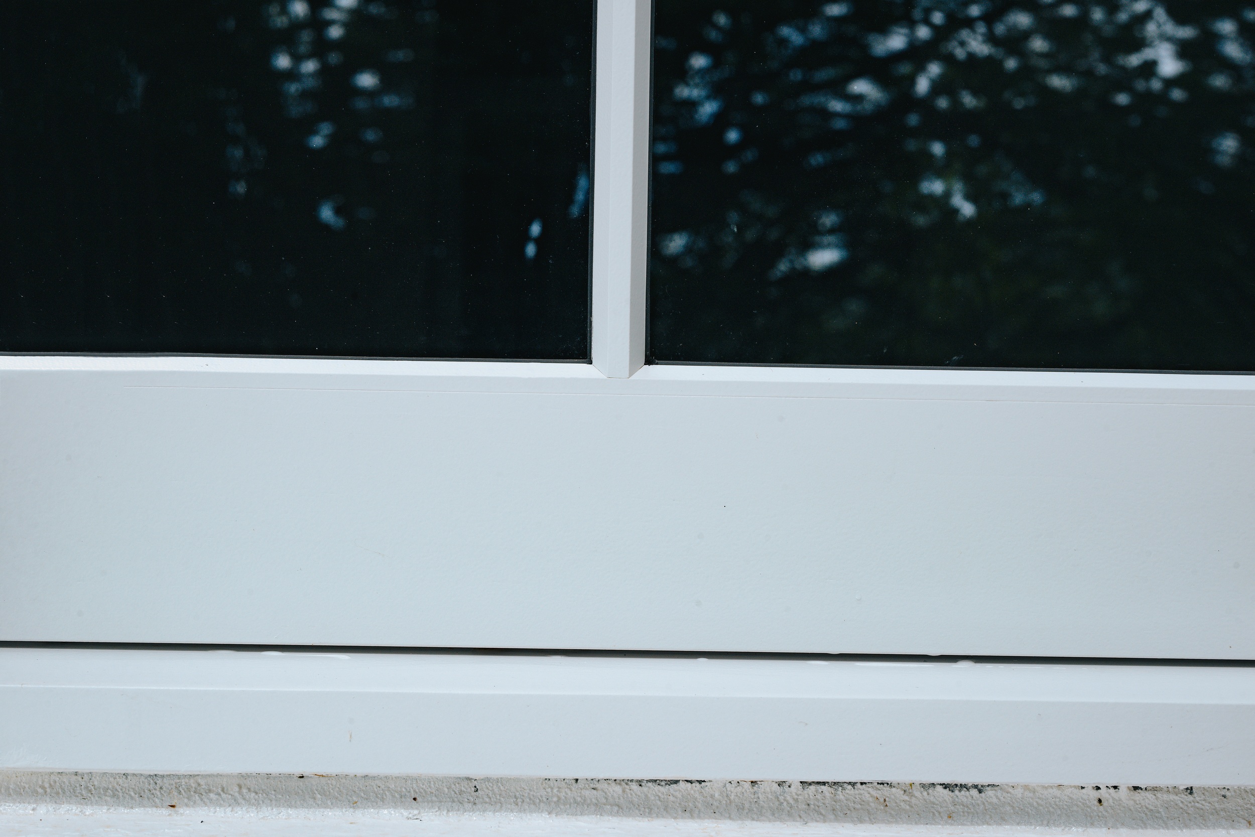 close up view of sliding sash wooden window